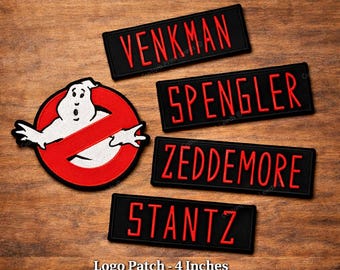 Ghostbusters Name Tag or Logo  for Costume's, Cosplay, Halloween - Iron On Available