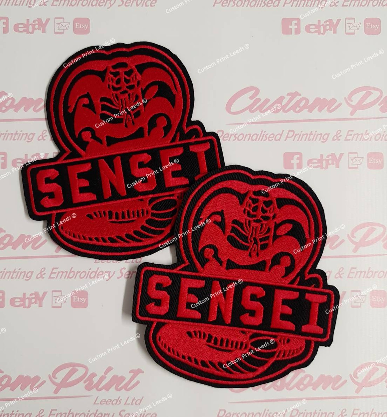 Cobra Kai Sensei Embroidered Arm Badge Film / Novelty Gift / Etsy