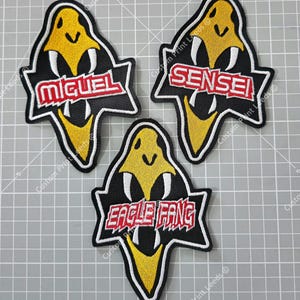 Cobra Kai&#39;s Eagle Fang Tournament Side Arm Patch for Cosplay Costume&#39;s - Karate Kid1984 /Netflix - Iron on Available!