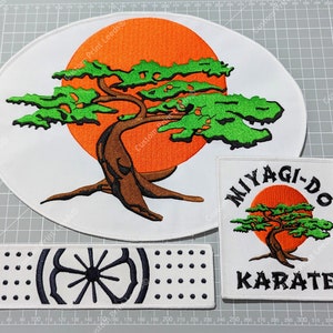 Conjunto de patches bordados Karate Kid 1984 Miyagi Do Karate 3 - Cobra Kai Cosplay/ Karate Kid / Daniel LaRusso - Ferro disponível!