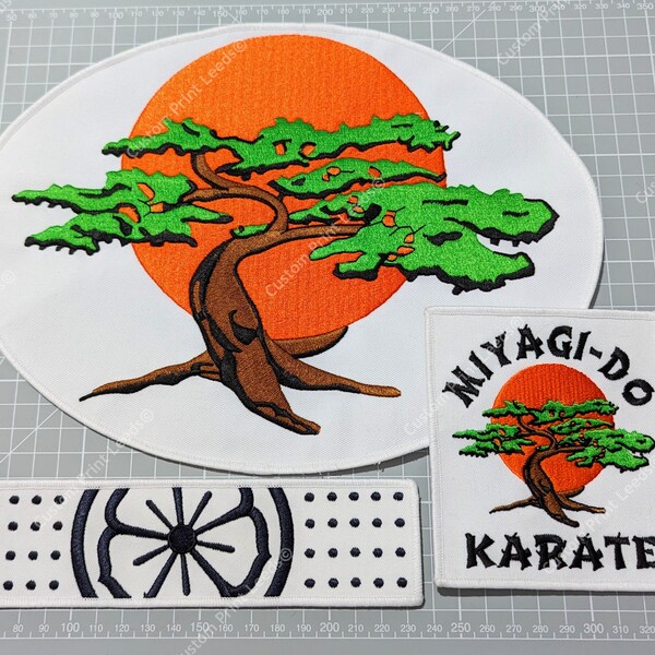 Karate Kid 1984 Miyagi Do Karaté écusson brodé lot 3 - Cosplay Cobra Kai/Karaté Kid/Daniel LaRusso - fer disponible !