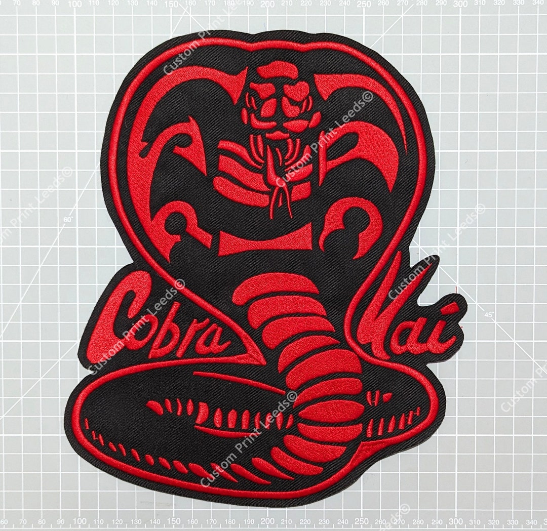 Cobra Kai Red & Black Embroidered Large Patch - Film / Novelty Gift