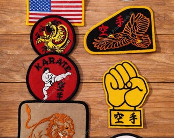Cobra Kai Karate Gi Patches – Johnny Lawrence 1984 Costume Set - Iron On Available!