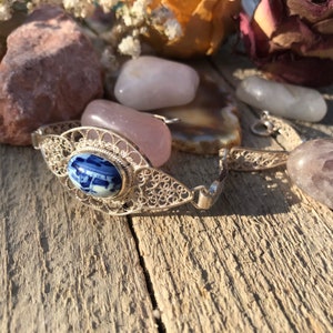 Dutch delft blue sterling bracelet