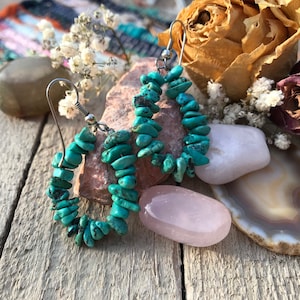 Vintage turquoise dangle earrings