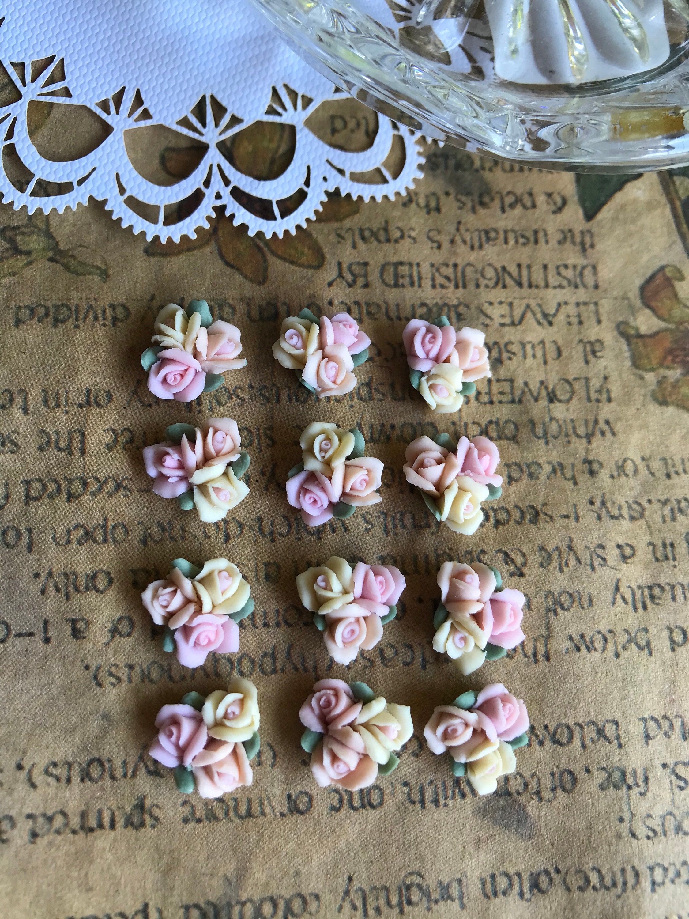Handmade Porcelain Rose Clusters