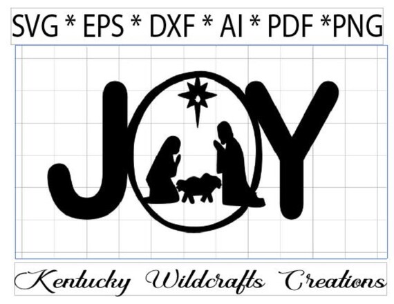JOY Nativity Christmas Digital Files Download - Etsy