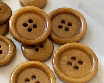 15/18/20/23/25mm Corozo Buttons, Khaki Vintage High-end Natural 4 hole flat Buttons for Jacket Shirt Skirt Suit Coat Suit Dress Sweater