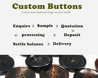 Customize Black Brown other Colors Vintage Natural Horn Buttons or Haute Couture Jacket Shirt Skirt Suit Coat Suit Dress Sweater