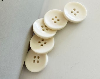 White Genuine Cow Bone Horn Shirt Skirt Suit Coat Suit Dress Sweater Uniforme Buttons, 15mm-25mm, Natural  4 hole Plat Buttons