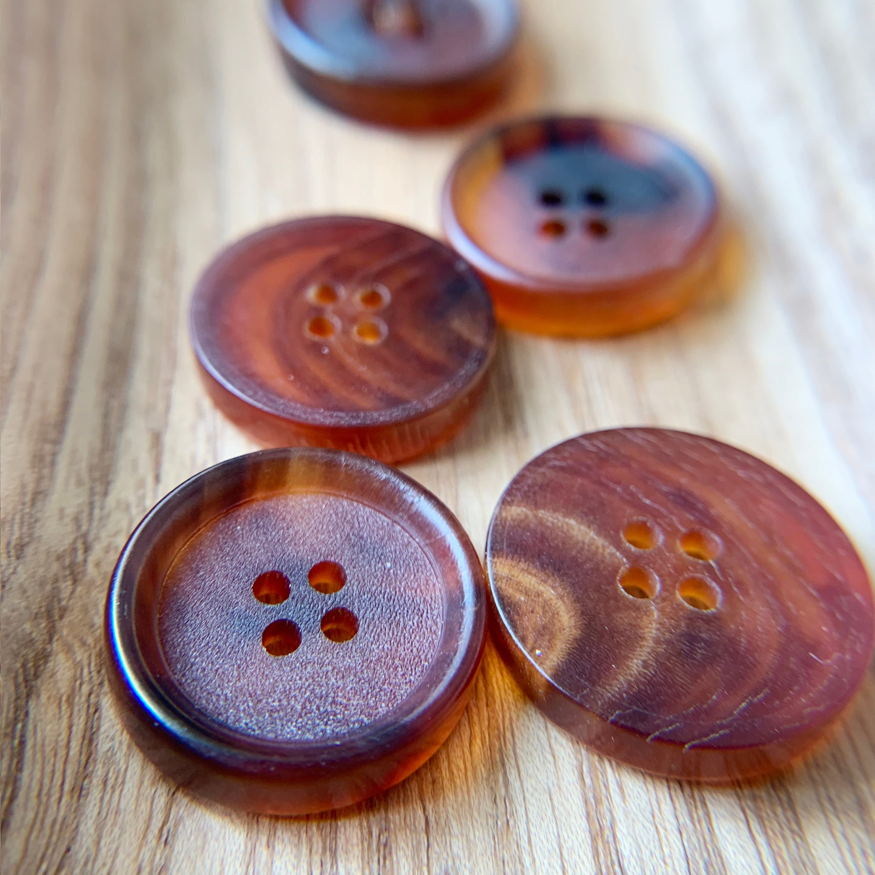 Genuine Horn Buttons Coat Buttons 4 hole Plat Buttons Etsy