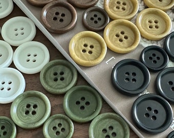 White Green Black Brown Corozo 4-hole Natural Buttons for Haute Couture Jacket Shirt Skirt Suit Coat Suit Dress Sweater, 15/18/20/23/25mm