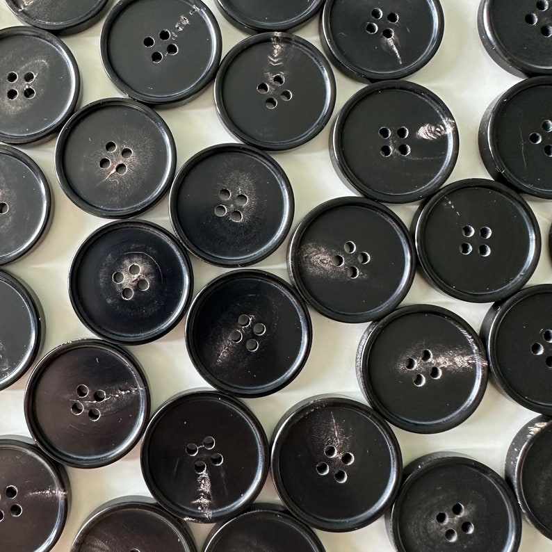 Black and Dark Brown Genuine Horn Buttons, 11.4-28mm, Shirt Skirt Suit Coat Suit Sweater Uniform Haute Couture Button, Natural Buttons zdjęcie 7