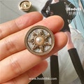 18/22/25mm Metal Shank Buttons, Pearl Crystal Sun Shape Shirt Skirt Suit Coat Suit Dress Sweater Fashion Buttons