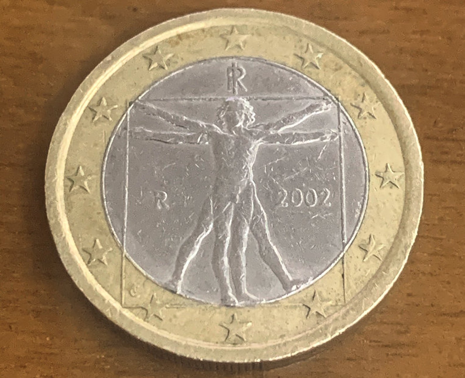 Italië 1 Euro Coin 2002 Da Vinci's The Vitruvian Man  Etsy
