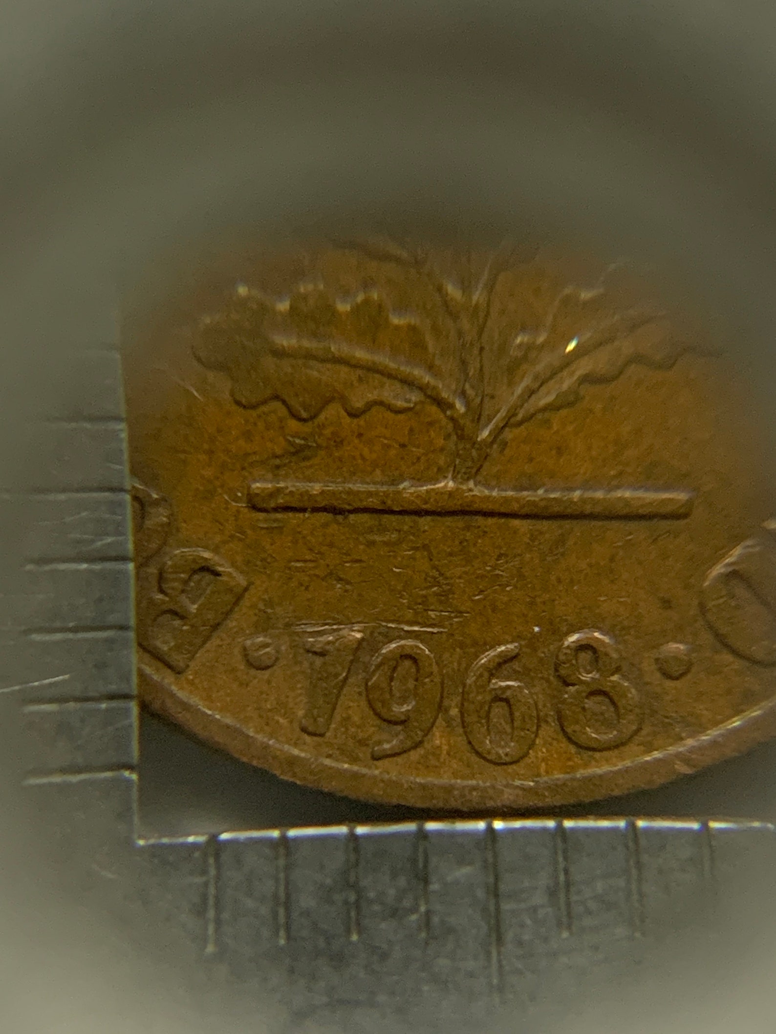 RARE 1968 One German Penny 1 Pfennig Coin with J Etsy