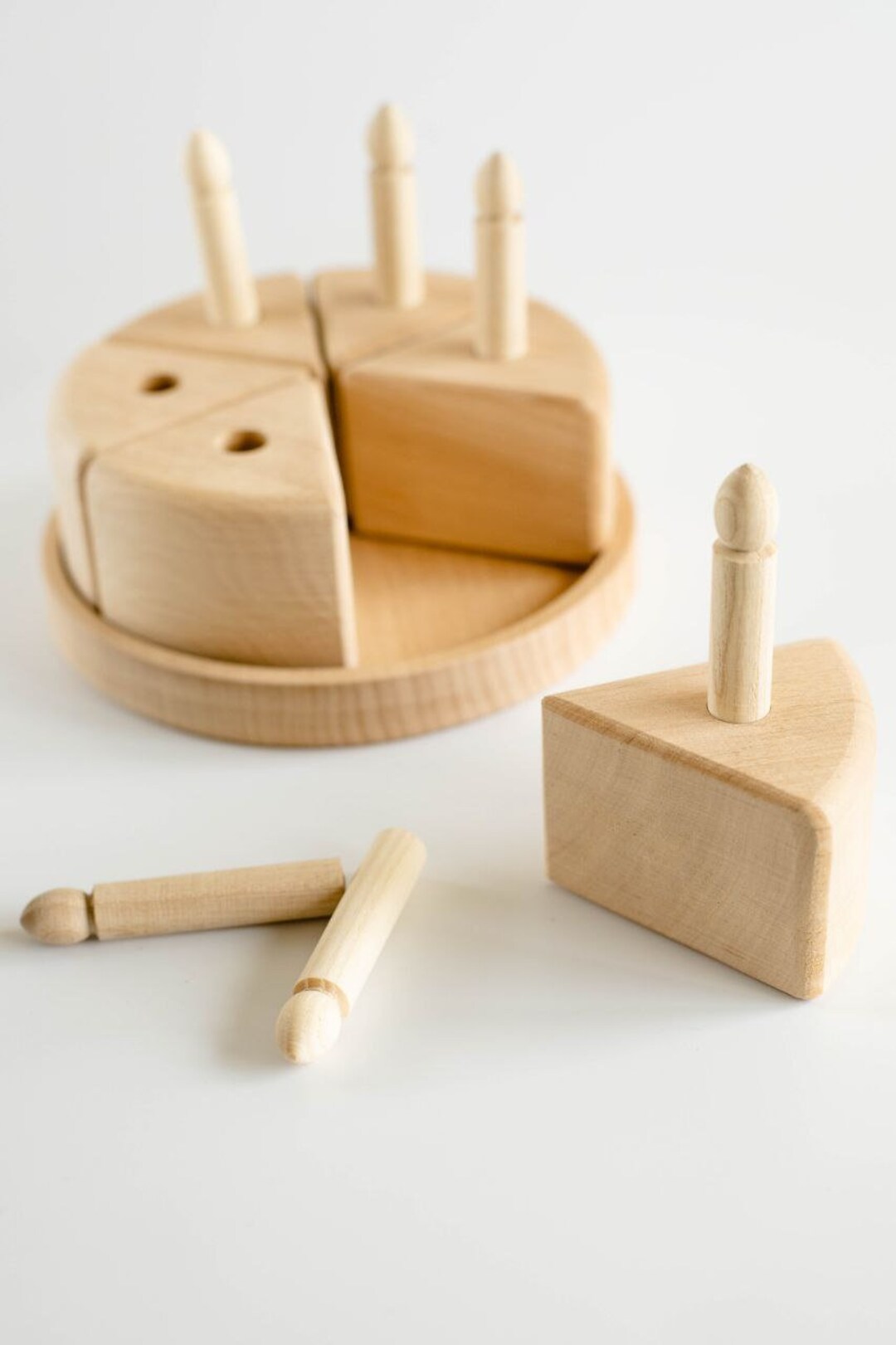 Play Birthday Cake Play Food Wood Wooden Birthday Cake Toy Etsy