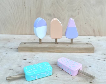 Wooden Play Food, Ice Cream Toy, Wooden Baby Toys, Christening Gifts, Montessori Baby Toys, Toddler Toys, Miniature Food, Waldorf Toys