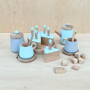 Wood Kitchen Accessories Montessori First Birthday Cake Wooden Pretend ...