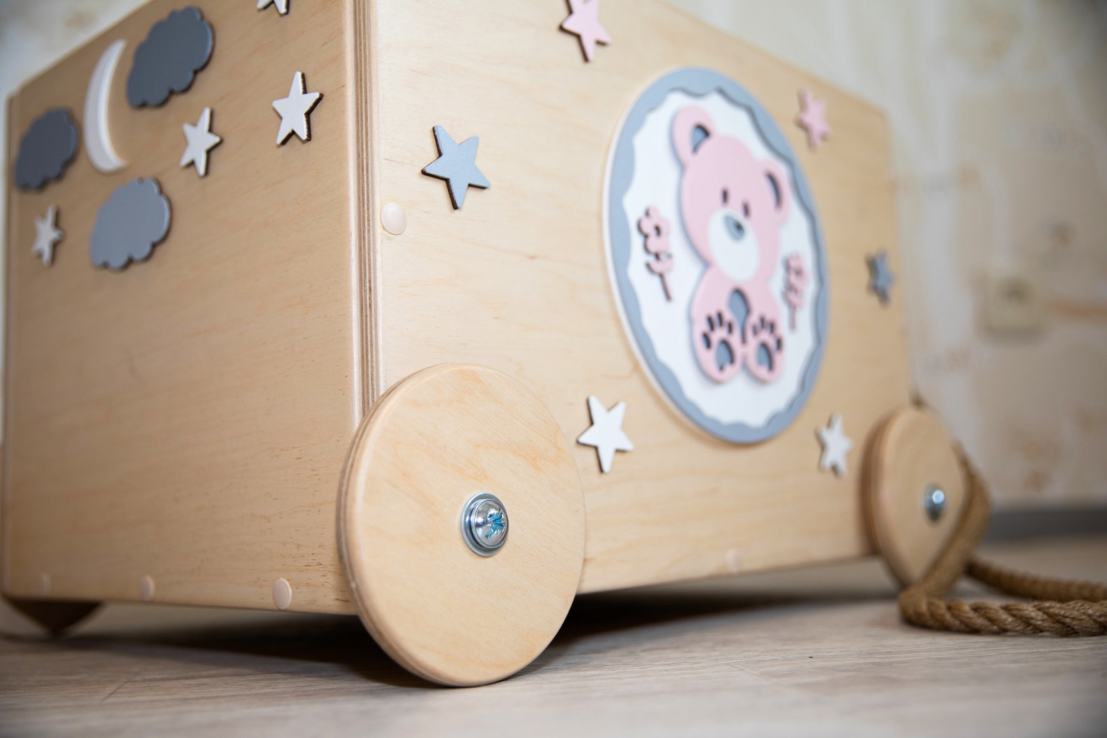 CUSTOM Wooden Toy Box Baby Nursery Storage Box Scandinavian Etsy