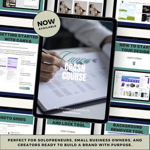 Canva Crash Course, Designa med självförtroende och skapa som ett proffs, Canva för nybörjare (PDF)