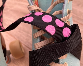 Roller Skate leash/Skate strap/Skate carrier pink spots