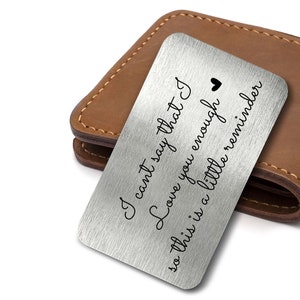 Love You Enough Zitat Valentinstag Metall Karteneinlage Geschenk Sentimental Andenken Geschenk