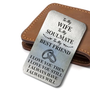 An meine Frau besten Freund Soulmate Sentimental Romantisches Andenken Geschenk für ihn, sie, Frau, Ehemann, Valentinstag, Jahrestag