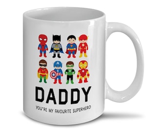 Fathers Day Daddy My Superhero Tea Coffee Mug Gift Dad Daddy Fathers Day