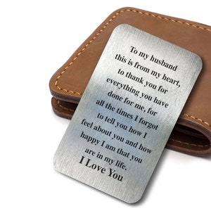Aan mijn man dit vanuit mijn hart sentimentele romantische aandenken cadeau voor hem, haar, vrouw, man, Valentijnsdag, verjaardag