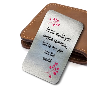 Voor mij ben je de wereld sentimentele romantische aandenken cadeau voor hem, haar, vrouw, man, Valentijnsdag, verjaardag