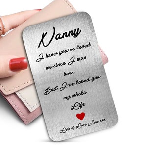 Personalisiertes Kindermädchen Muttertag Liebe Metall Karteneinlage Geschenk Sentimental Andenken Geschenk