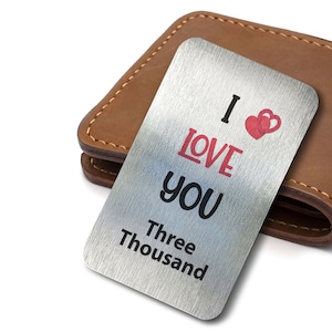 I Love You 3 Thousand Sentimental Romantic Keepsake Gift For Him, Her, Wife, Husband, Valentine&#39;s, Anniversary