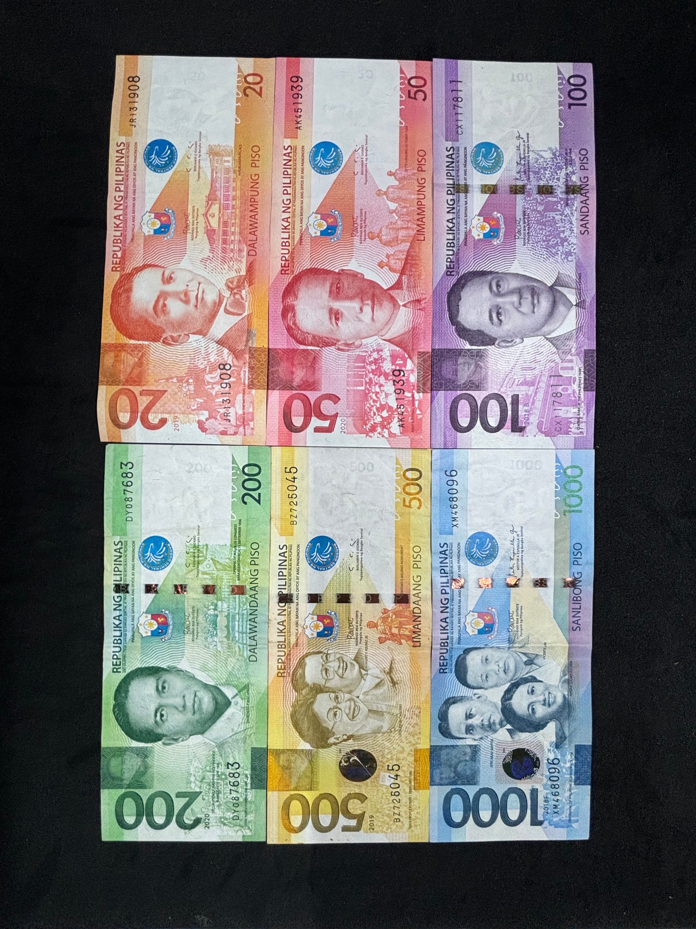 Philippine Peso Banknote/currency Set Collection (1 Each Note) UNC/CIR -  Etsy