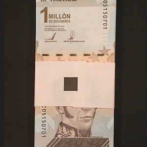 100 pcs x One Million Venezuela Bolivar Soberano CIR Banknotes (1 Bundle)