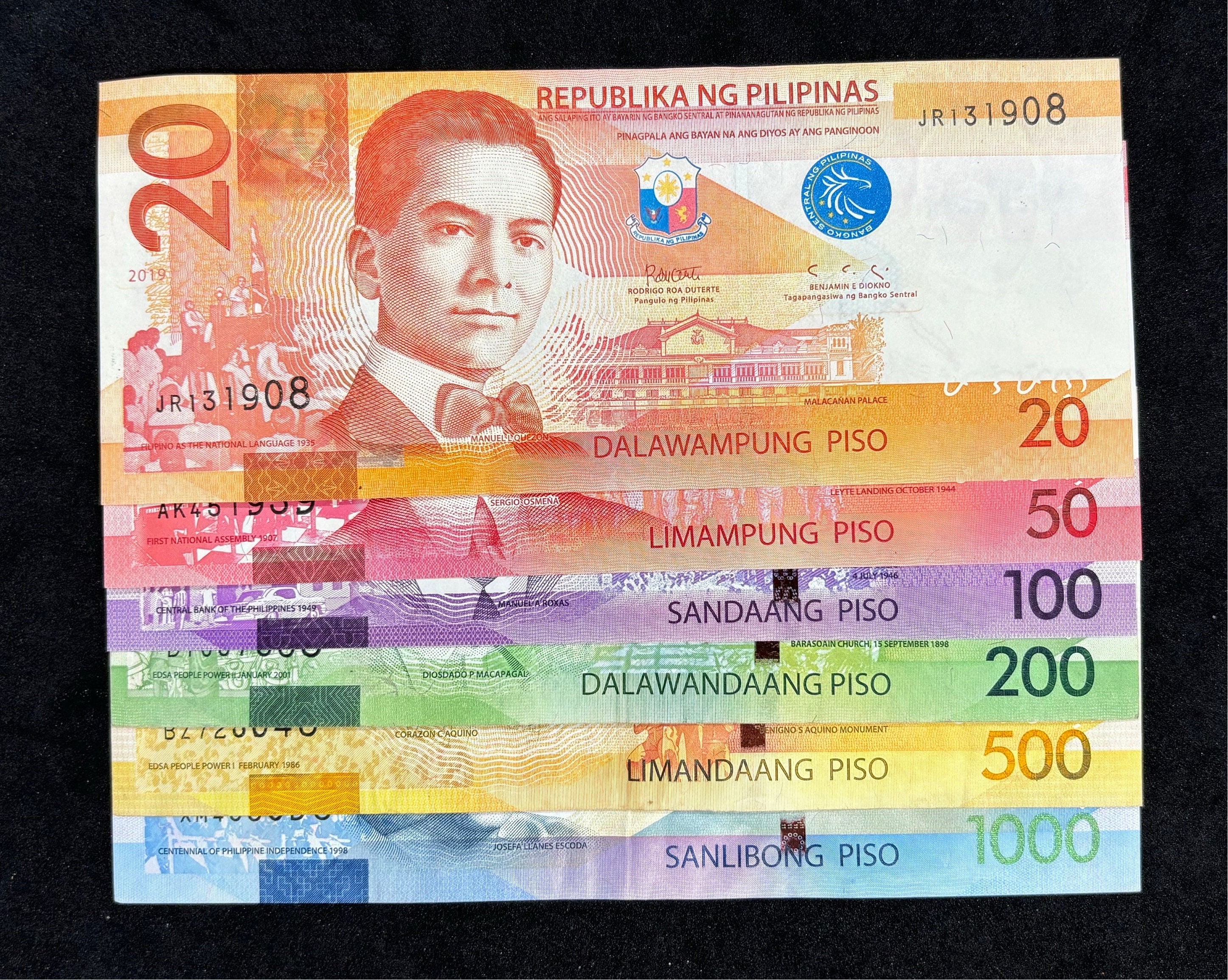 Philippine Peso Banknote/currency Set Collection (1 Each Note) UNC/CIR -  Etsy