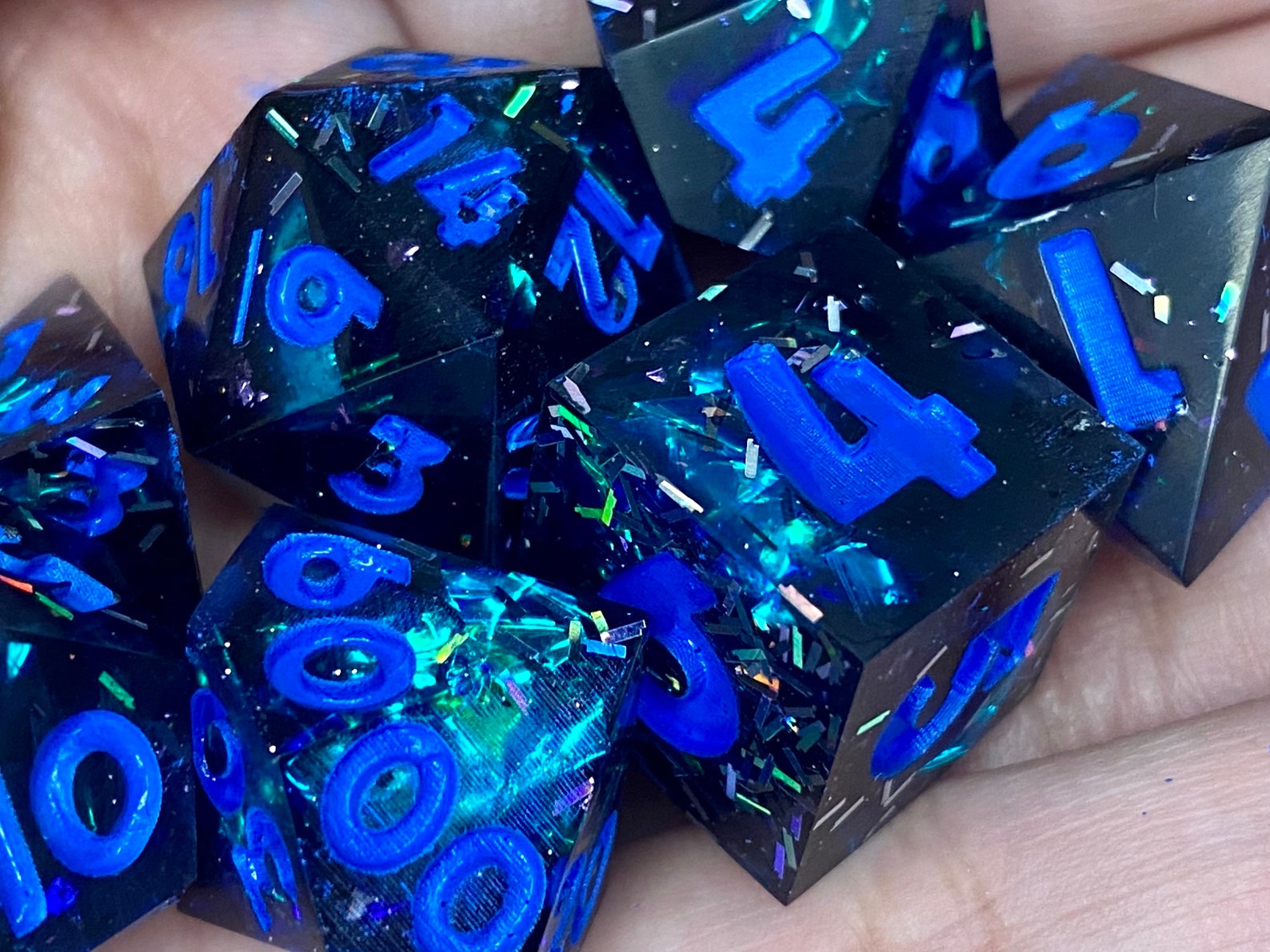 Handmade RPG Dice Set Ocean Depths Etsy