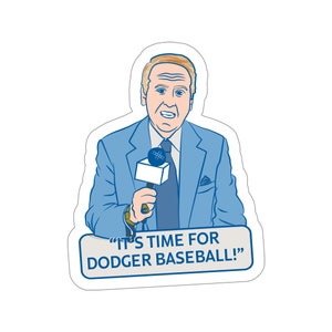 TMCo It&#39;s Time for Dodger Baseball Die-Cut Stickers