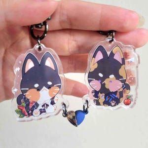 Nyas and Deepspace | Love and Deepspace Magnetic Heart Acrylic Charms