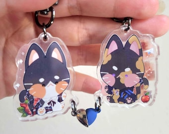 Nyas and Deepspace | Love and Deepspace Magnetic Heart Acrylic Charms