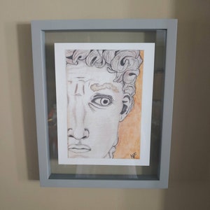 The David by Michelangelo Portrait (8.5 x 11 in Print) -- Renaissance home decor