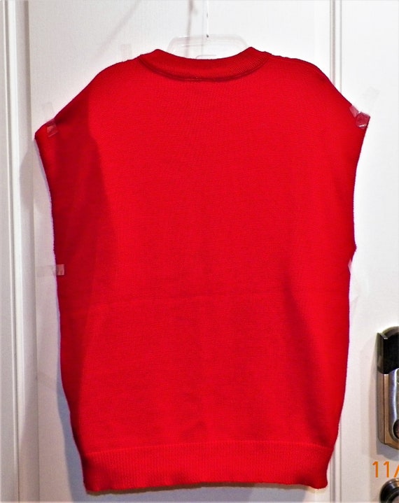 Vintage Crimson Red Sweater Maxi Skirt Set, 1980s… - image 2