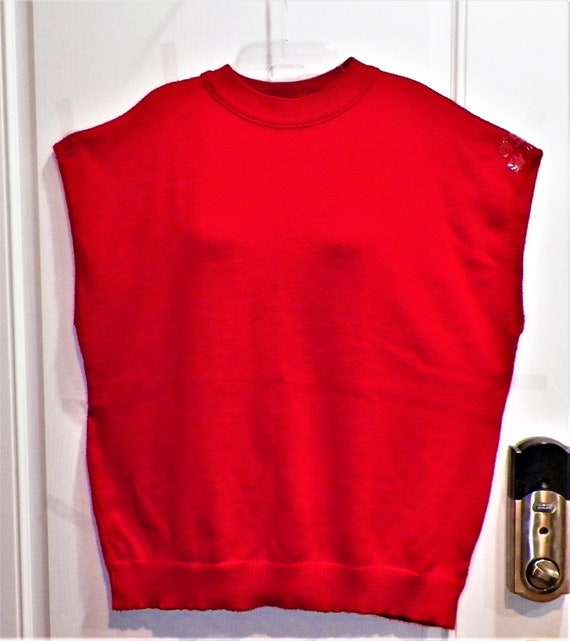 Vintage Crimson Red Sweater Maxi Skirt Set, 1980s… - image 5