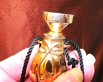 Vintage 1980s Debbie J Palmer Perfume Pendant Necklace with Tiny Funnel