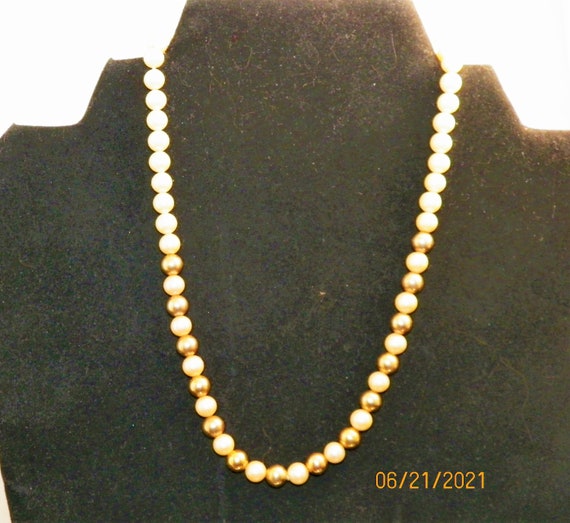 Classic Pearl Choker, Vintage IPS 12k Gold Filled… - image 4