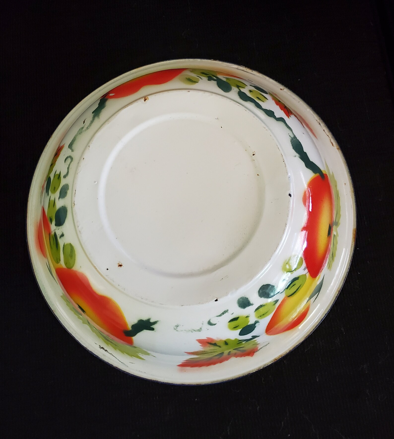 Vintage Enamel Fruit Bowl Large Etsy