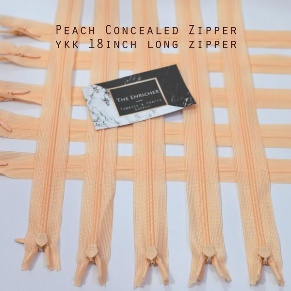 Peach YKK Zipper, Wholesale invisible zipper , Peach zipper for sewing diy, zipper for skirt ,YKK All Purpose Zippers, Concealed zip