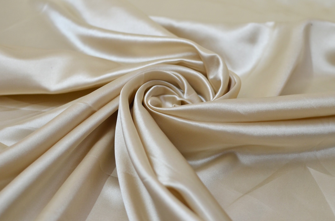 Champagne Satin Fabric 5 Yards Luxury Silk Satin Fabric - Etsy