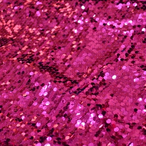 Fushia sequin fabric, Hot Pink Shiny fabric,Wholesale,fabric by yard, Sequin mesh fabric,Sequin backdrop tablecloth,Wedding fabric,Wholesale image 4