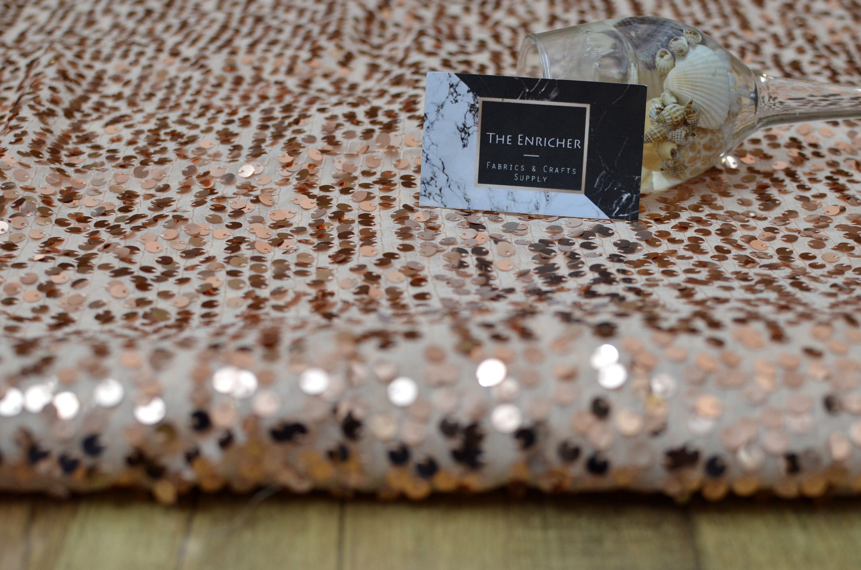 Rose Gold Sequin Fabricpremium Wedding Fabric Glitter Etsy UK